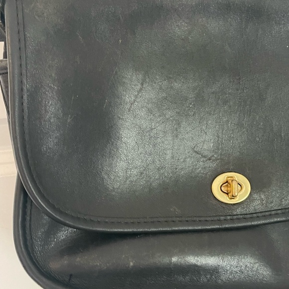 *Vintage* Coach City Crossbody Purse Made In New York Black Creed 372-3725 - Picture 5 of 16
